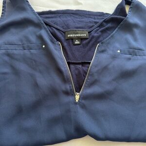 Fortune + Ivy Women's Navy Blouse